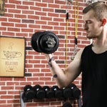 Zestaw hantli żeliwnych 2×10 kg z walizką