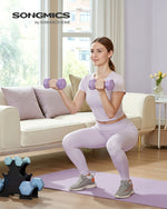 Zestaw hantli neoprenowych 2×1 kg, 2×3 kg, 2×5 kg z stojakiem