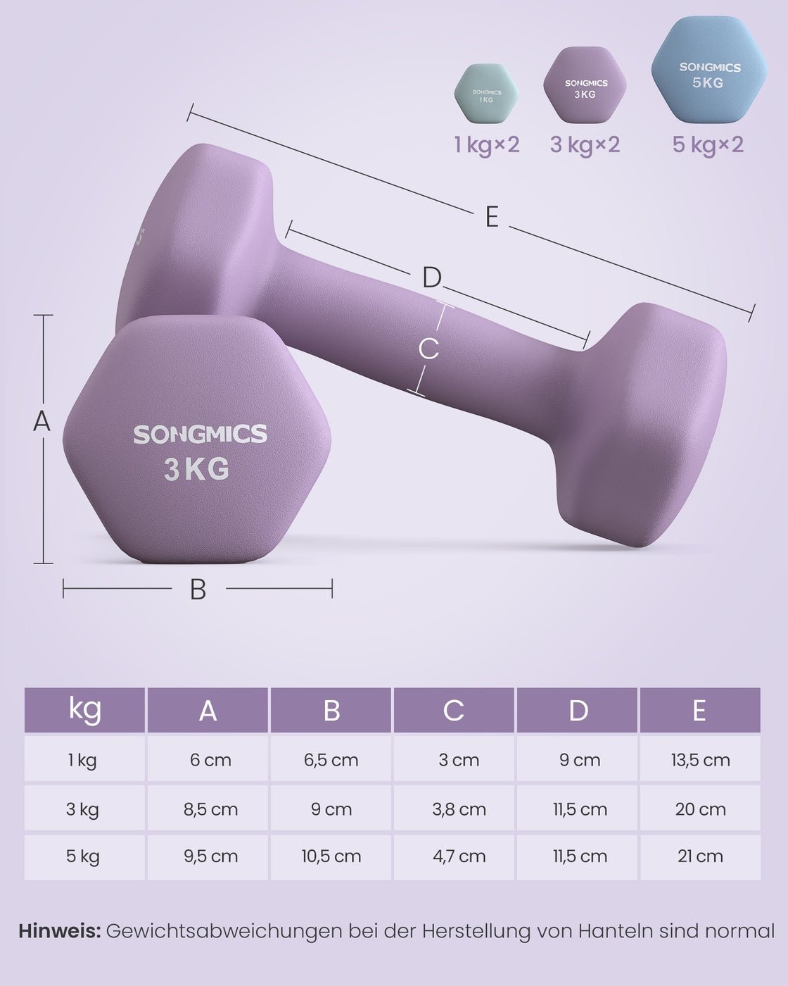 Zestaw hantli neoprenowych 2×1 kg, 2×3 kg, 2×5 kg z stojakiem