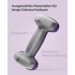 Zestaw hantli neoprenowych 2×1 kg fioletowe