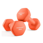 Zestaw hantli winylowych 2 x 1,5 kg czerwone