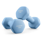 Zestaw hantli neoprenowych 2x3 kg niebieskie