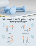 Zestaw hantli neoprenowych 2x3 kg niebieskie