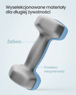 Zestaw hantli neoprenowych 2x3 kg niebieskie