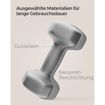 Zestaw 2 hantli neoprenowych 2 x 5 kg szary