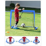 Zestaw 2 składanych bramek do piłki nożnej dla dzieci
