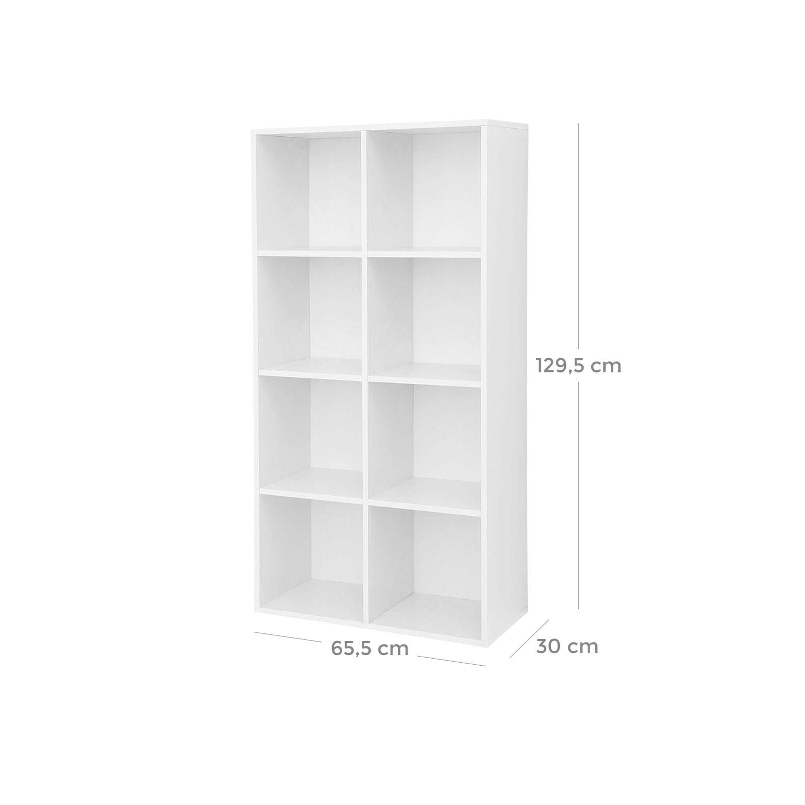 Regał na książki, biały, 65,8 cm