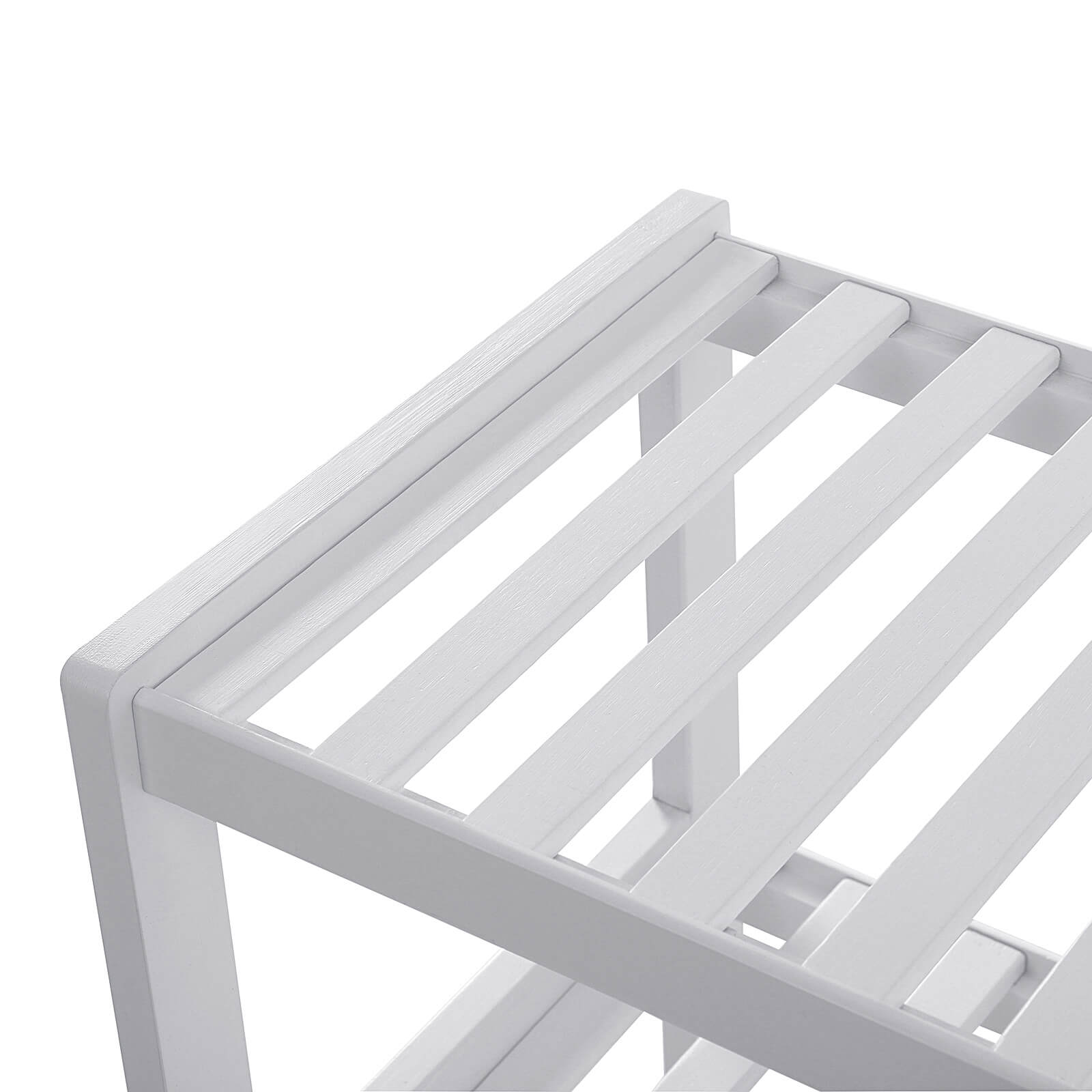 Biały bambusowy stojak na buty 3-poziomy 70x55x26 cm