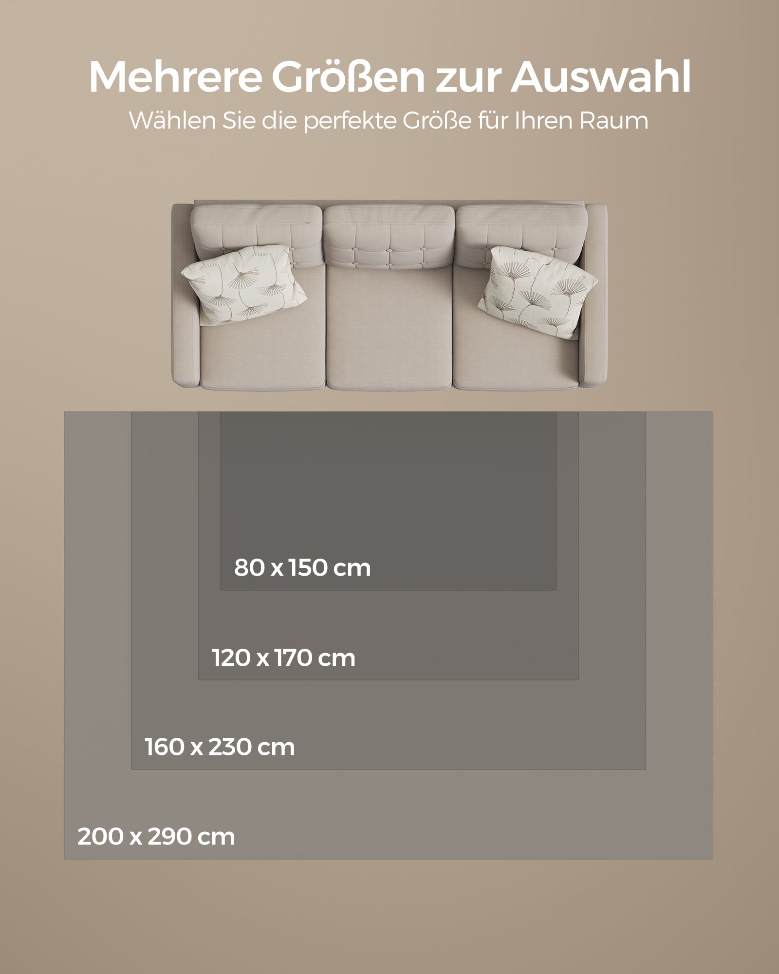 Mebel do domu, jasnoszary, 150 cm