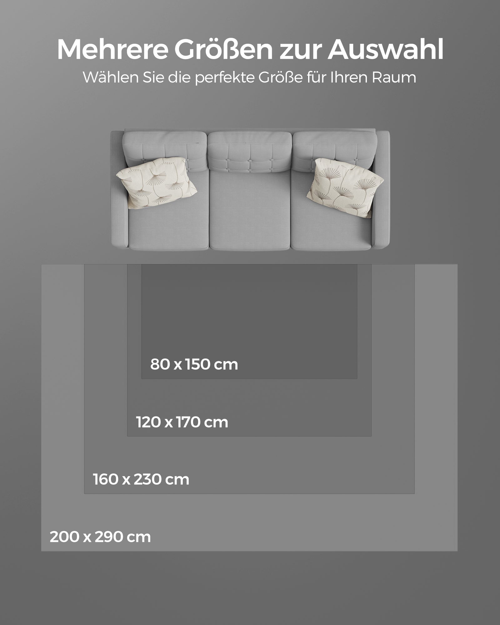 Mebel do domu, ciemnoszary, 230 cm
