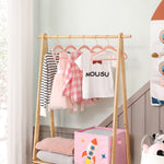 Wieszaki welurowe, coral pink