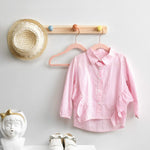 Wieszaki welurowe, coral pink