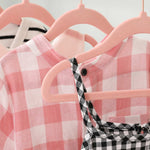 Wieszaki welurowe, coral pink