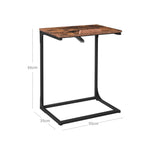 Stolik boczny, x: antique / czarny, 55 cm